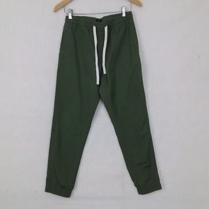 J‎ Crew Womens Stadium Pant Cotton Jogger Sz S Green Pullon Pockets